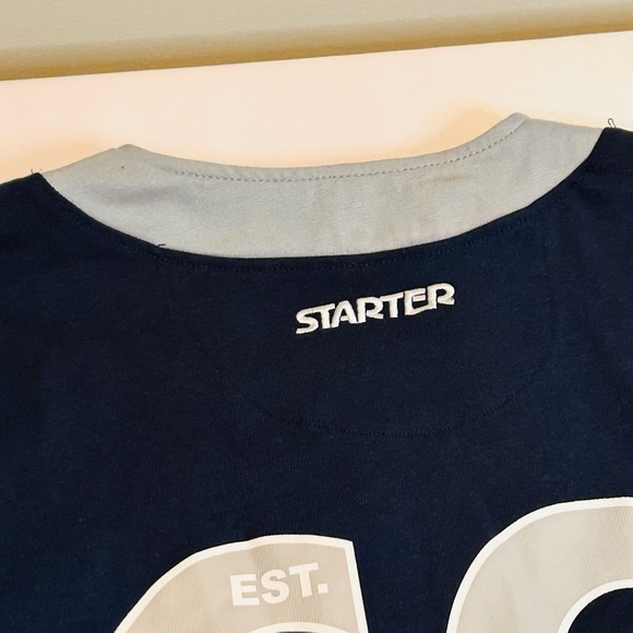 Starter Dallas Cowboys Baseball Jersey Men's XL Est 66 Blue Full Button - Picture 15 of 16